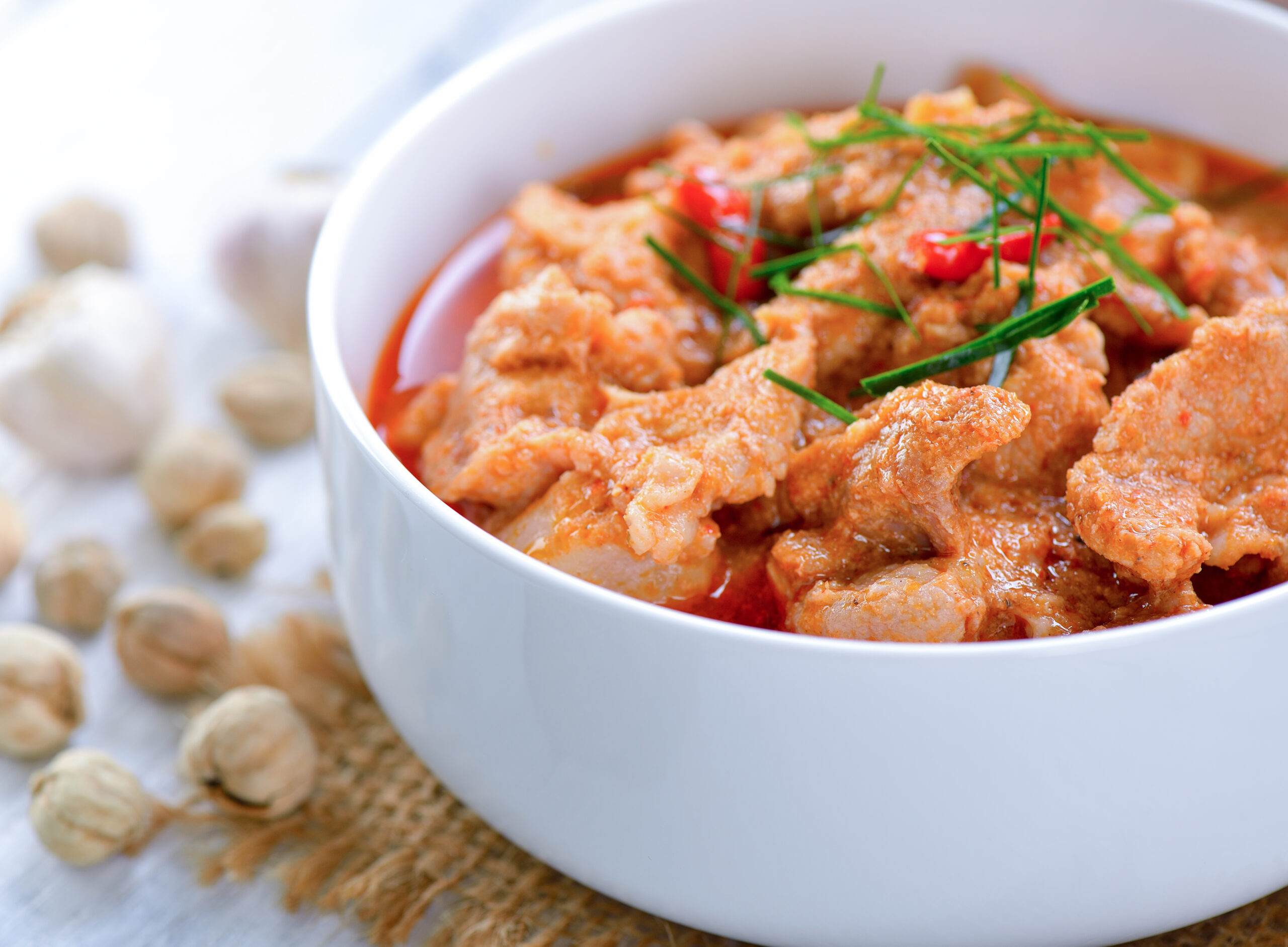 Panang curry with pork .thai food